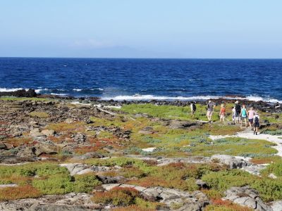 Spaziergang auf Sombrero Chino, Galapagos. (© Eva Fuchs)