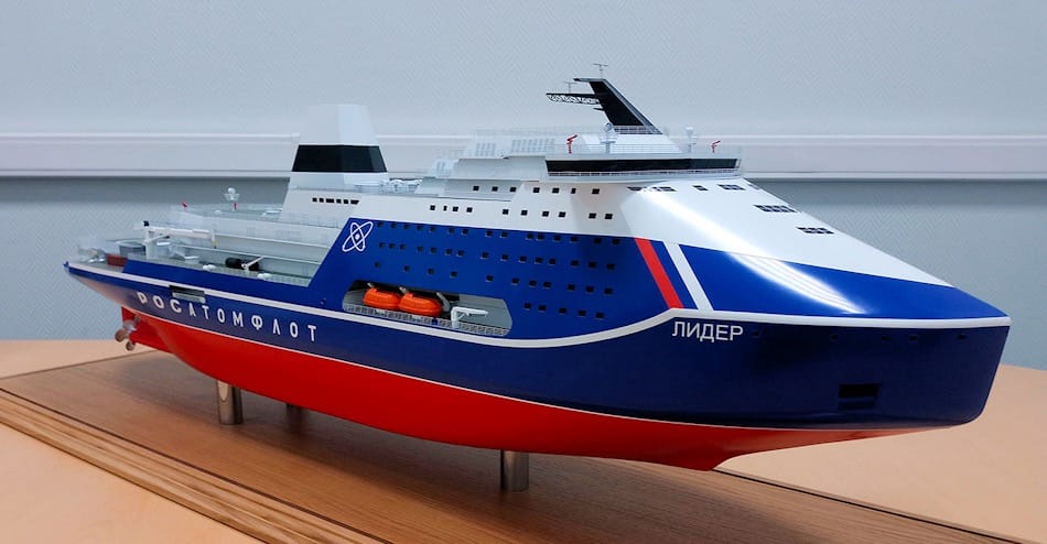 Die neue Generation von Super-Eisbrechern, die zurzeit bei Rosatom in Planung sind, sollen einst die Wege für die geplanten 80 Millionen Tonnen Güter entlang der Nordmeerroute frei halten. Eine endgültige Entscheidung über das Projekt ist noch nicht gefallen. Bild: Krylov Institut
