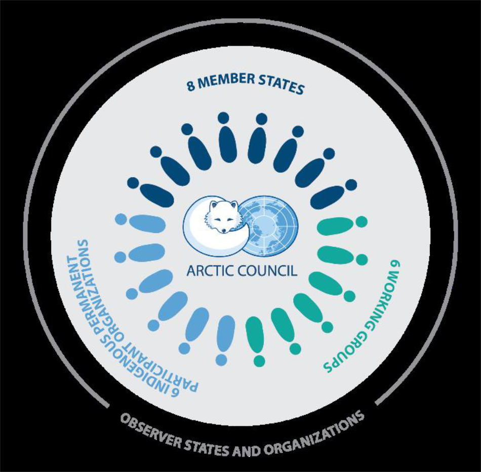 Die Zusammensetzung des Arktischen Rates Grafik: Arctic Council